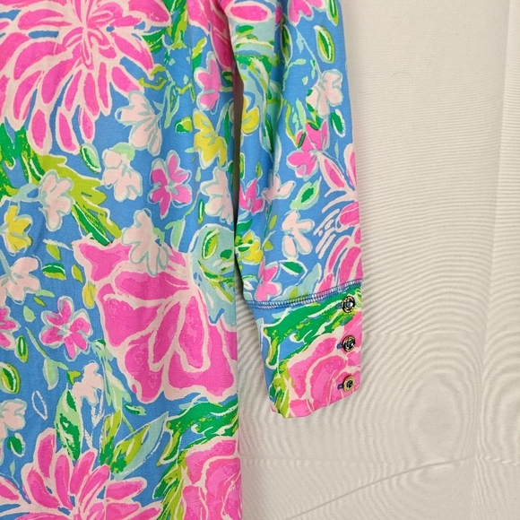 Lilly Pulitzer NWT Sophie UPF 50+ Shift Mini Dress Tropical Floral Size Small - Picture 4 of 11